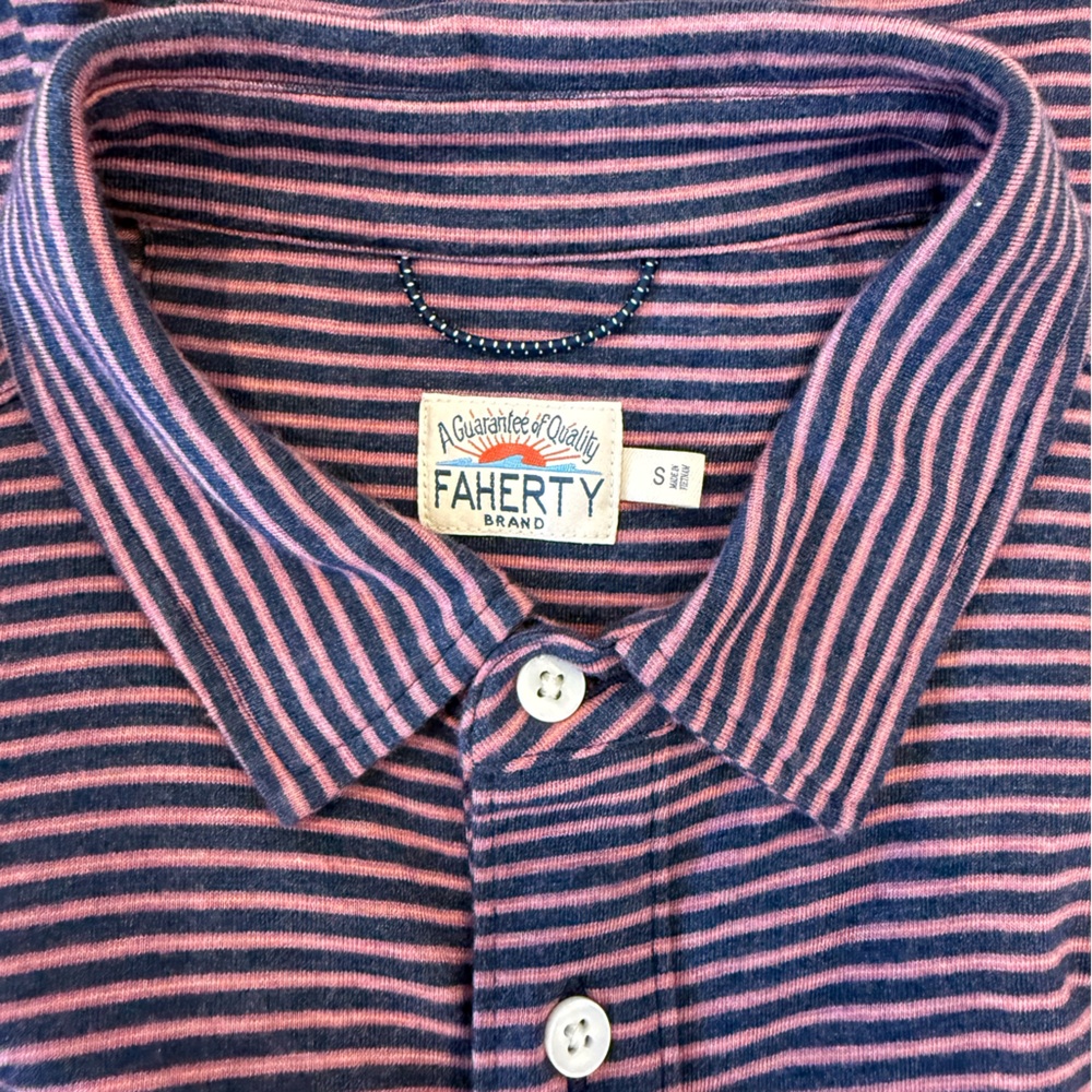 Faherty Men's Polo Shirt - Striped